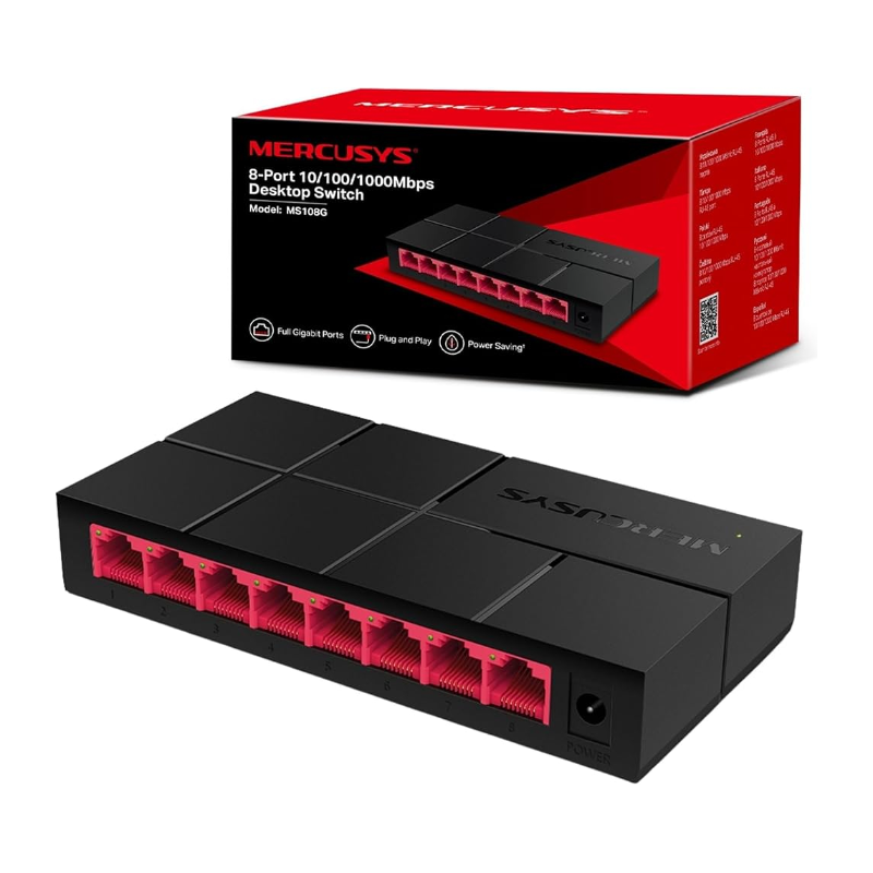 Mercusys MS108G 8-poorts Gigabit Netwerk Switch