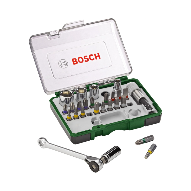Bosch 27-delige schroefbit- en ratelschroevendraaierset