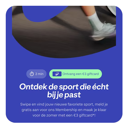 Gratis 3 euro Decathlon giftcard
