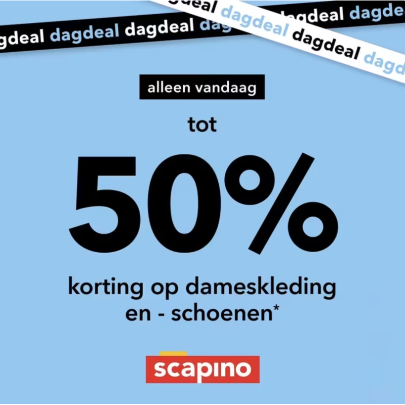 Dameskleding 50% korting bij Scapino