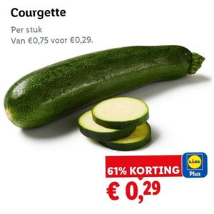 Courgette voor 29 cent!
